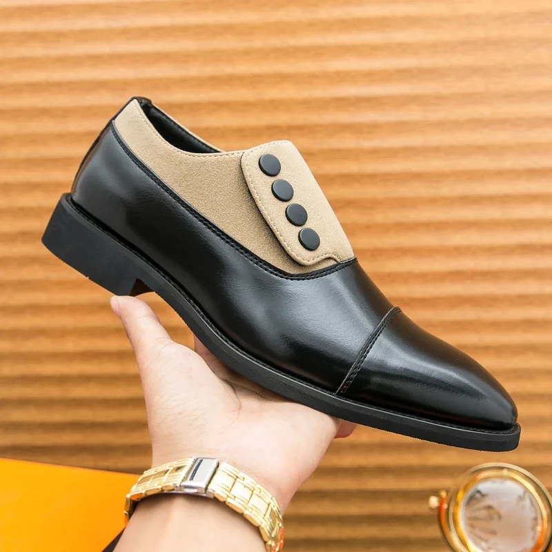 

High End Men Casual Shoes Fashion Business Dress Shoes Britain Designer Leather Shoes for Man Luxury Wedding Shoe Zapatos Hombre