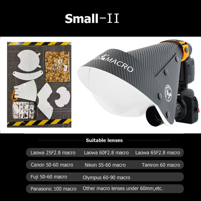 Guage Universal Huf Abdeckung Blitz Diffusor Softbox Blitzgerät Reflektor Snoot Kamera Zubehör für Makro Objektiv Schießen