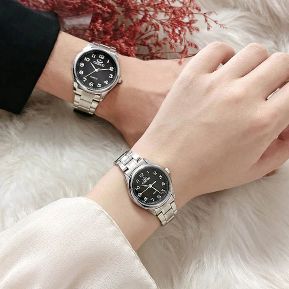 Minimalist Couple Watches Water-Resistant Digital Large Dial Watches Men's & Women's Quartz Wristwatches Valentine's Day Gifts