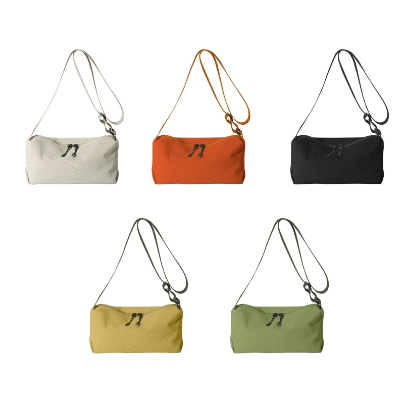 

Женская однотонная сумка через плечо, многофункциональная парусиновая повседневная сумка, большая вместительная сумка через Ins