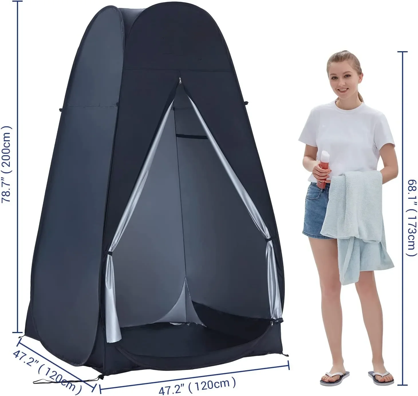 2026 Portable Pop up Shower Privacy Tent Spacious Dressing Changing Room Outdoor Toilet Roompromote sales