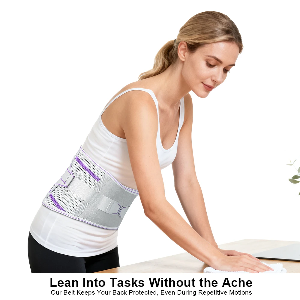 

Поддержка нижней части спины для мужчин и женщин, легкая поясничная поддержка с 3D-подушкой, дышащий поддерживающий пояс для грыжи межпозвоночного диска, ишиаса