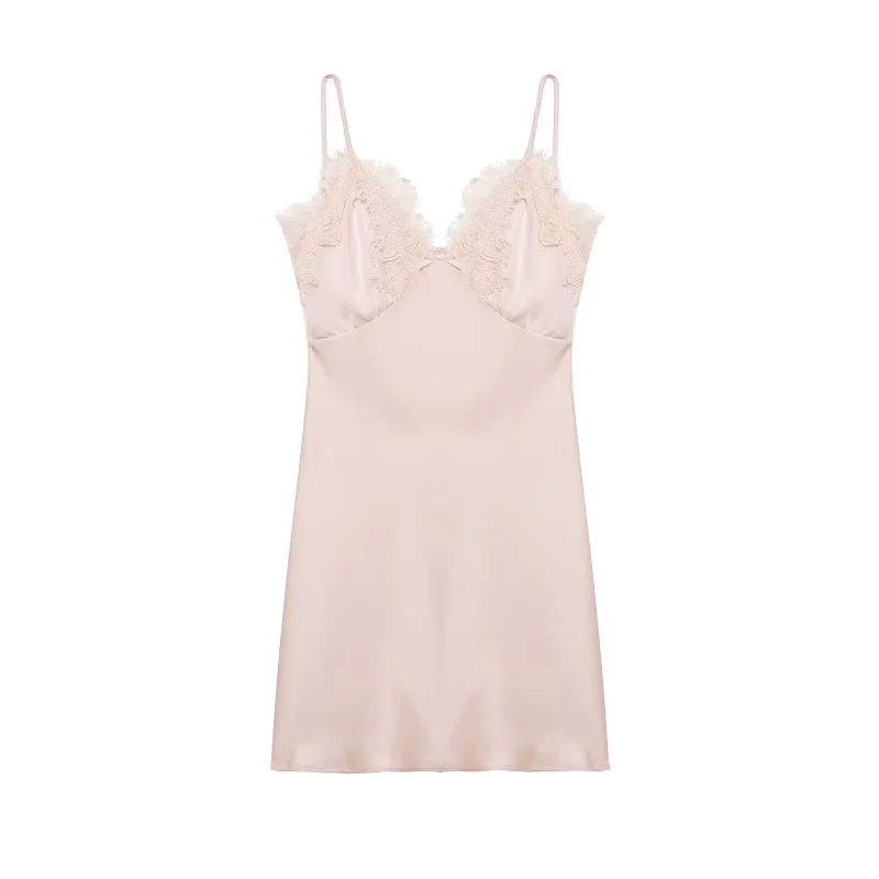 Pink Lace Strap Sat…