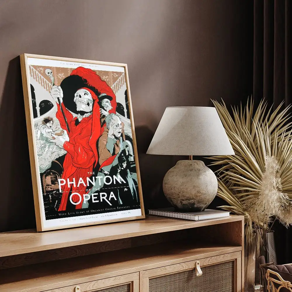 مطبوعات وملصقات P-Phantom of the Opera ذات نوعية جيدة، مطبوعات ورق أبيض، ملصقات فنية لتزيين الحائط