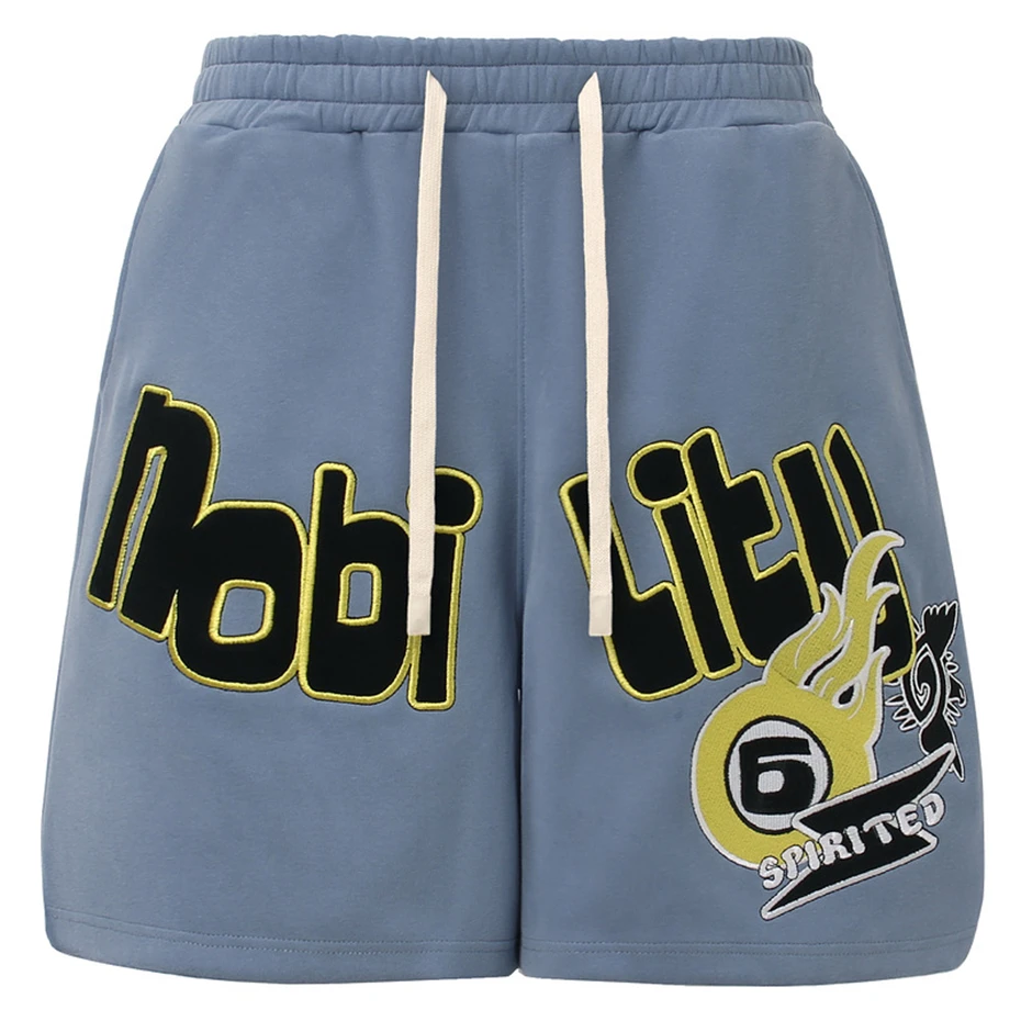 

Mens Summer Sport Shorts Streetwear Hip Hop Y2k Knee Length Pants Harajuku Vintage Letter Embroidery Baggy Casual Short Male