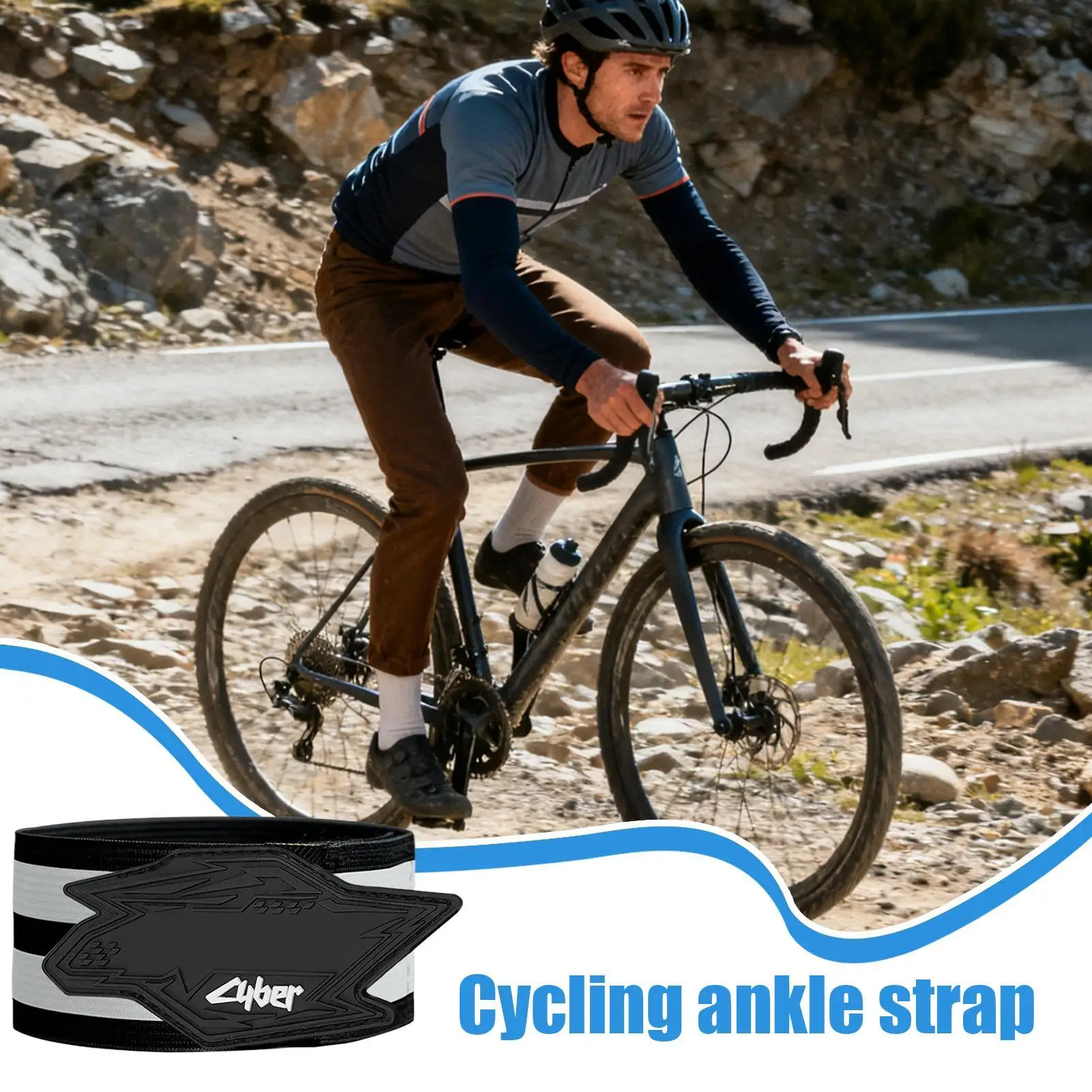 Bike Pant Leg Band Outdoor Safe Riding Belt Bike Riding Safety Ankle Band For Running Jogging Walking Adventure Touring Family