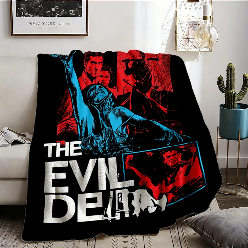 The Evil Dead Flannel Throw 1981 - Bruce Campbell Ash Williams Flannel Blanket - Sam Raimi Horror Movie - Necronomicon V