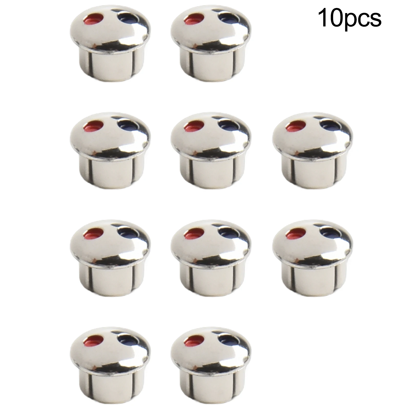 10PCS Faucet Handle Hot Cold Water Sign 6.7mm Red Blue Plastic Label Decoration Cover Bathroom Mixer Tap Indicate For Holes