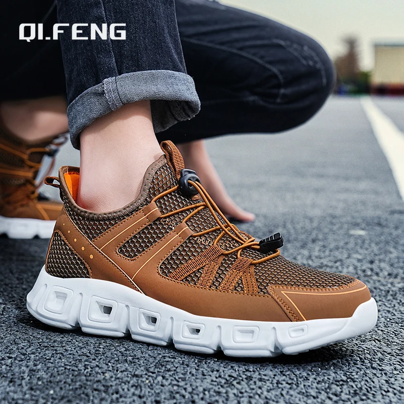 Summer Mesh Wading Shoes Large Size Men's Shoes Outdoor Breathable Lightweight Comfortable Shoes Running and Fitness Footwear