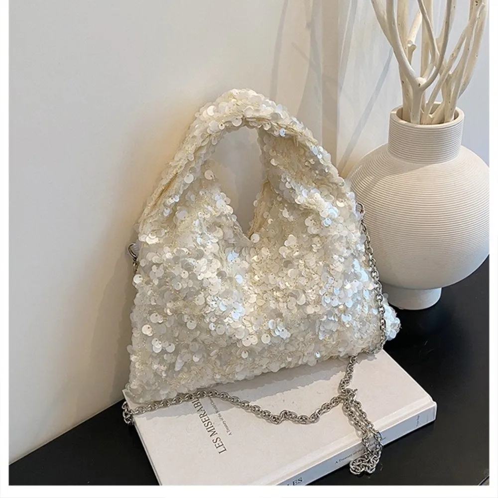 High Quality Glamorous Evening Bag Sequins Design Solid Color Women's Shoulder Bag Shining Crossbody Bags