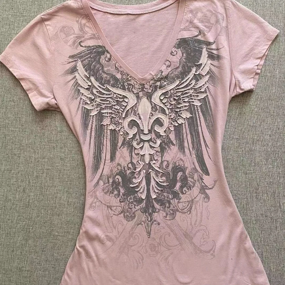 New Short Sleeved Gothic Kawaii Retro Subculture T-Shirt Casual and Fashionable Summer Women's Japanese Cute Lace O-Neck T-Shirt view 3