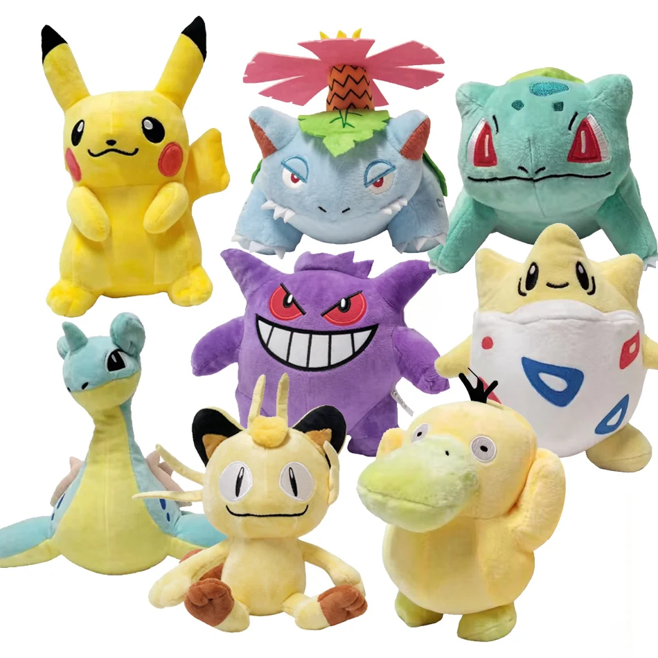 Mehrere Stile! Pokemon Gengar Plüschtier Weiches Niedliches Cartoon-Pikachu Stoffpuppe Geburtstagsgeschenk Peluche Pokemon-Kollektion