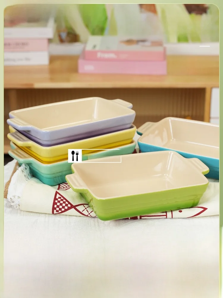 Le Creuset Cool Color - Bandeja Rectangular para Hornear Queso con Doble Asa, Práctica para Uso Doméstico, Bandeja Grande par...