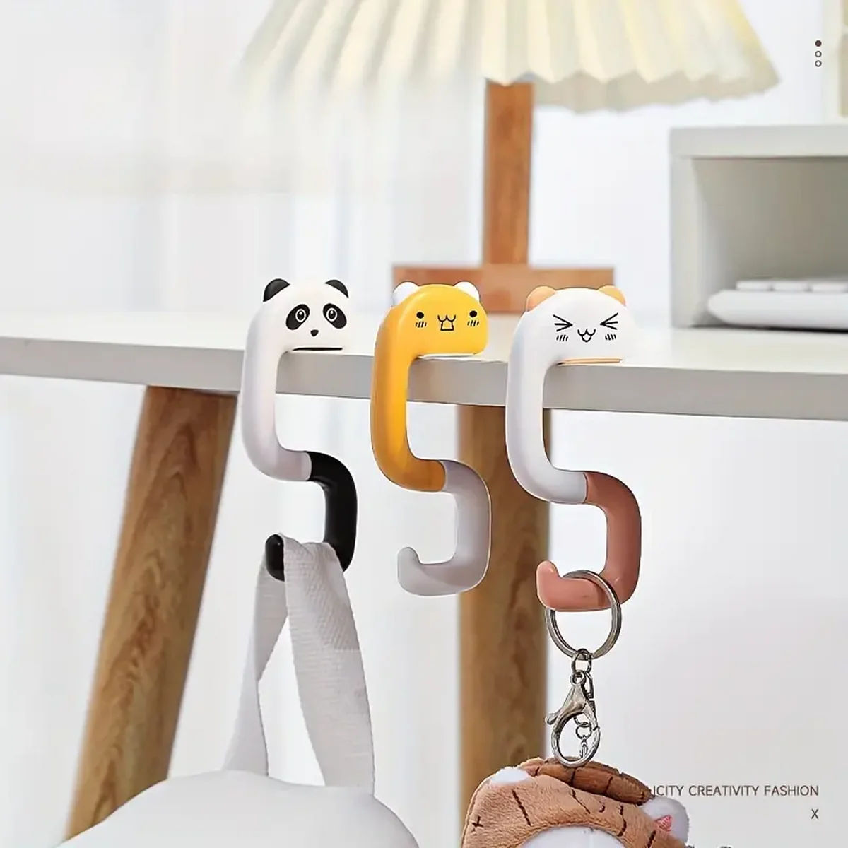 2pcs Cute Animal S Hook Bag Hanging Artifact Desk Bag Hanging Device Removable Office Bag Hanging Device Desk Bag Hanging Hook