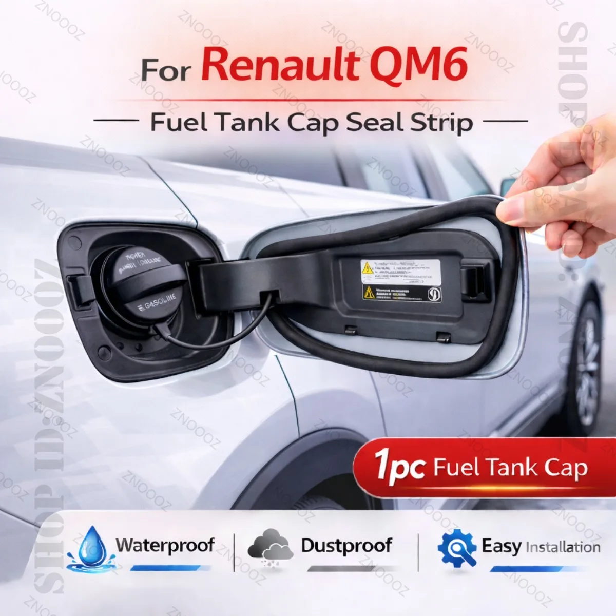 Car Seal Strip Rubber Double Layer Dustproof Waterproof Sealing Protector Gas Cap Trim 1pc Fuel Tank Cover For Renault QM6