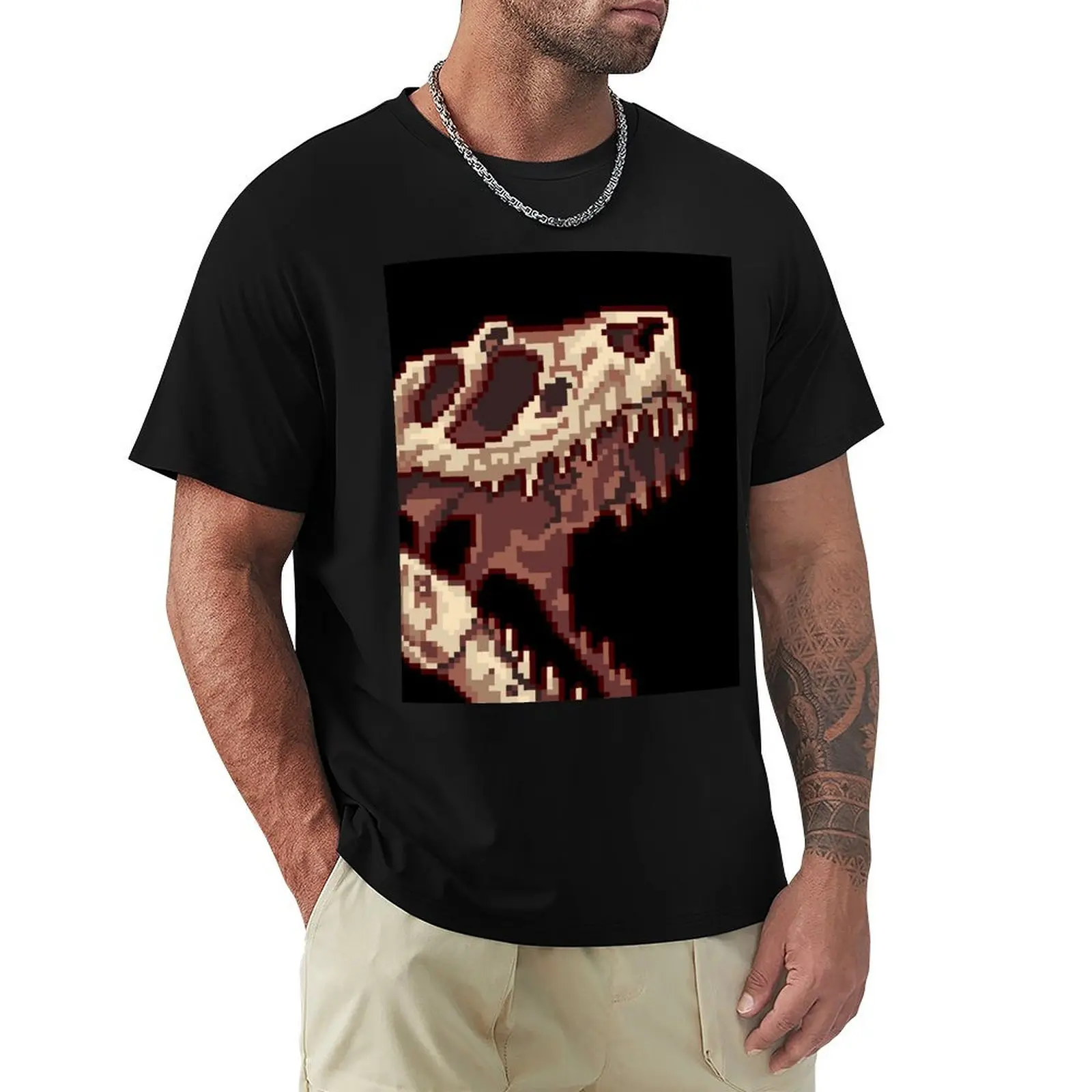 Tiny T-Rex skull T-Shirt Work Style Casual T-Shirt