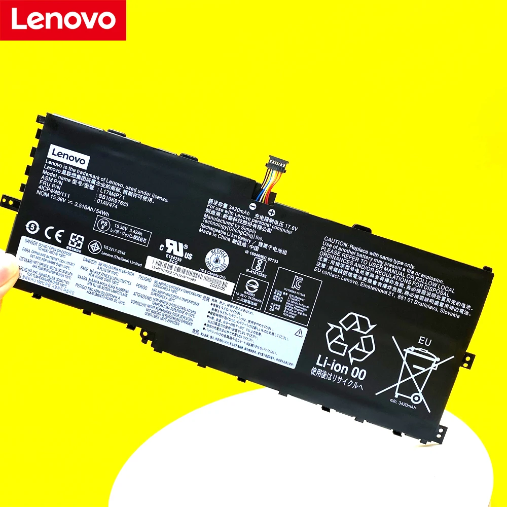 Imagem -03 - Bateria Original para Lenovo Thinkpad x1 Yoga Gen 2023 01av475 L17m4p71 L17c4p71 Sb10k97623 01av499 L17c3p71 01av474 Novo