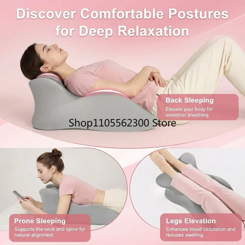 Pillow Memory Foam Body Pillow, Ergonomic Wedge Pillow For Bed Pillows Sofa, Comfortable Reading Pillow For Prone Lying, Sittin