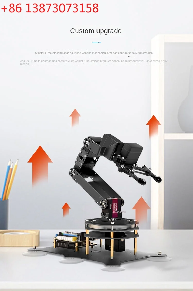6 DOF Robotic Arm with Metal Claw MG996R 180 Degree Rotating Base for STM32/For Arduino Robot DIY Kit Programmable Robot Arm