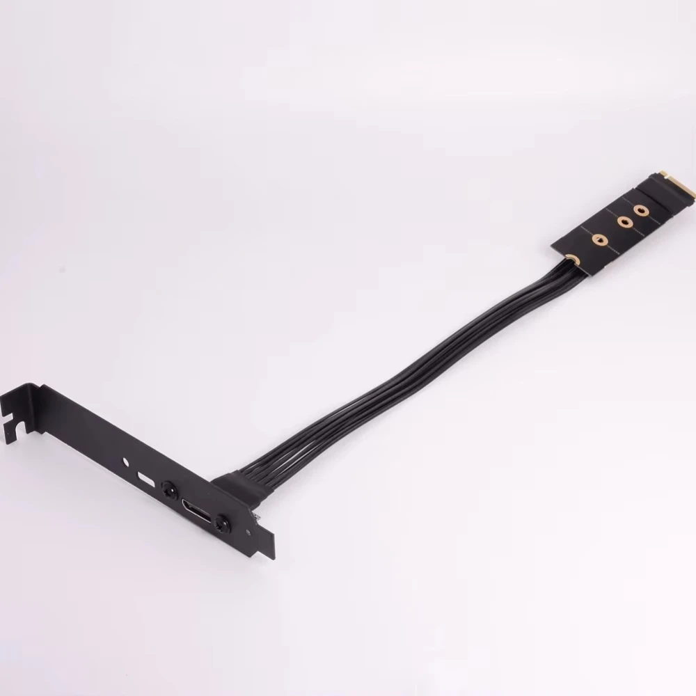 Kabel przedłużający M.2 do Oculink 4i, 64 Gbps, do komputerów stacjonarnych, adapter M2 M-key NVME do SFF8612, PCIe 4.0 X4 Gen4, posrebrzany. — zdjęcie produktu 5