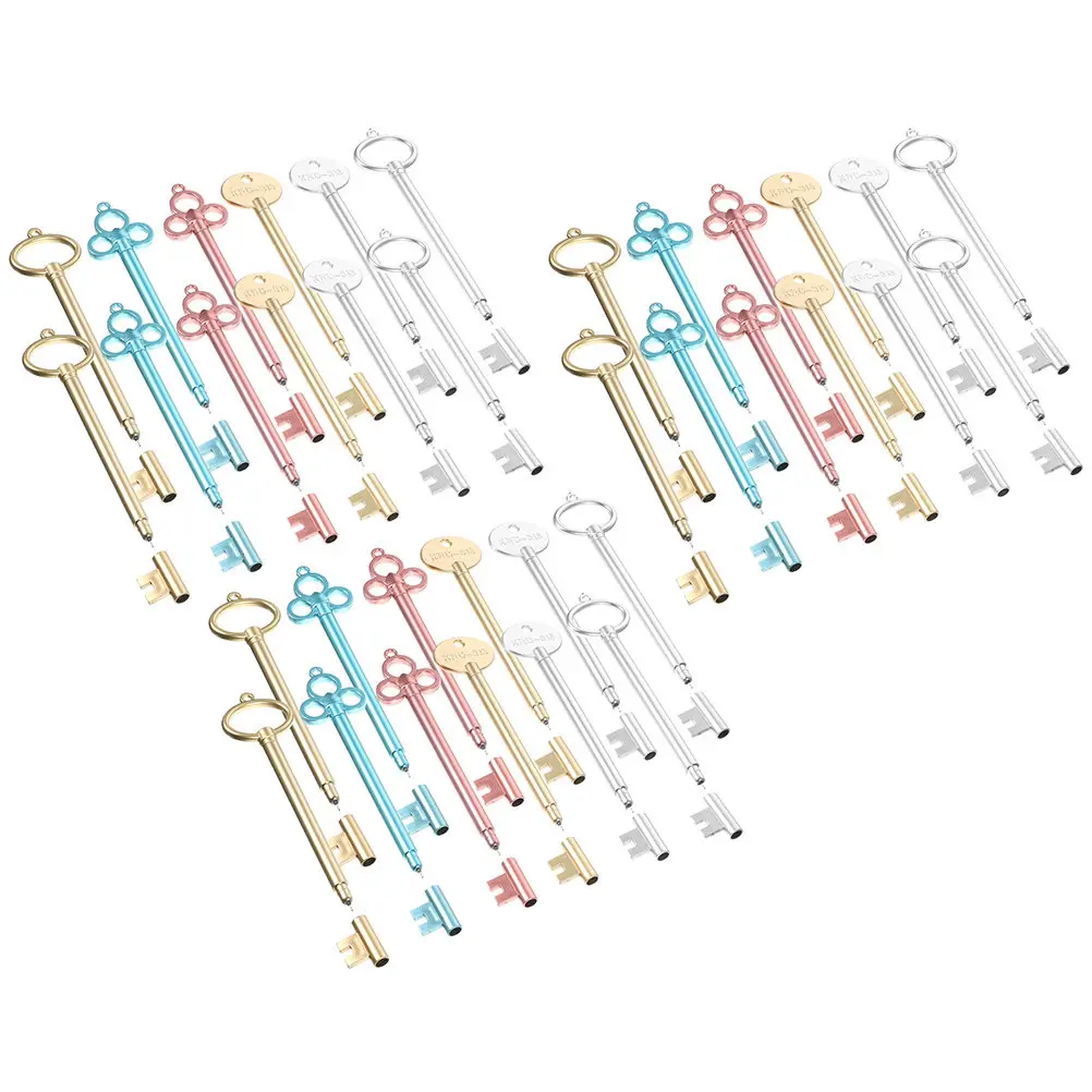 

Набор из 18 ретро-гелевых ручек в форме ключей, милые ручки для письма, для студентов и офиса, портативный канцелярский подарочный набор