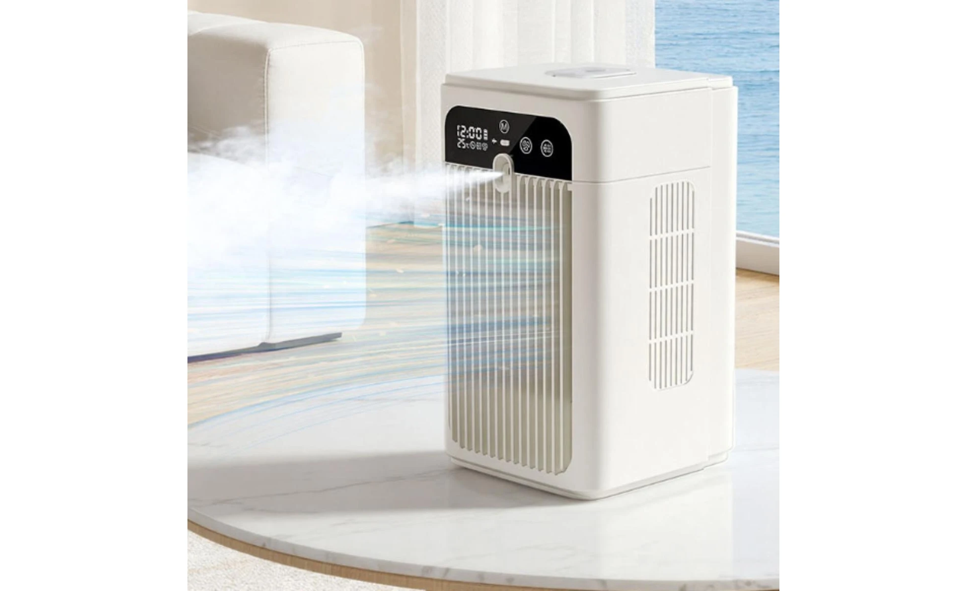 Desktop Air Cooler Compact Tabletop Air Cooler Cooling Fan Touch Controls Home Appliance Modern Design