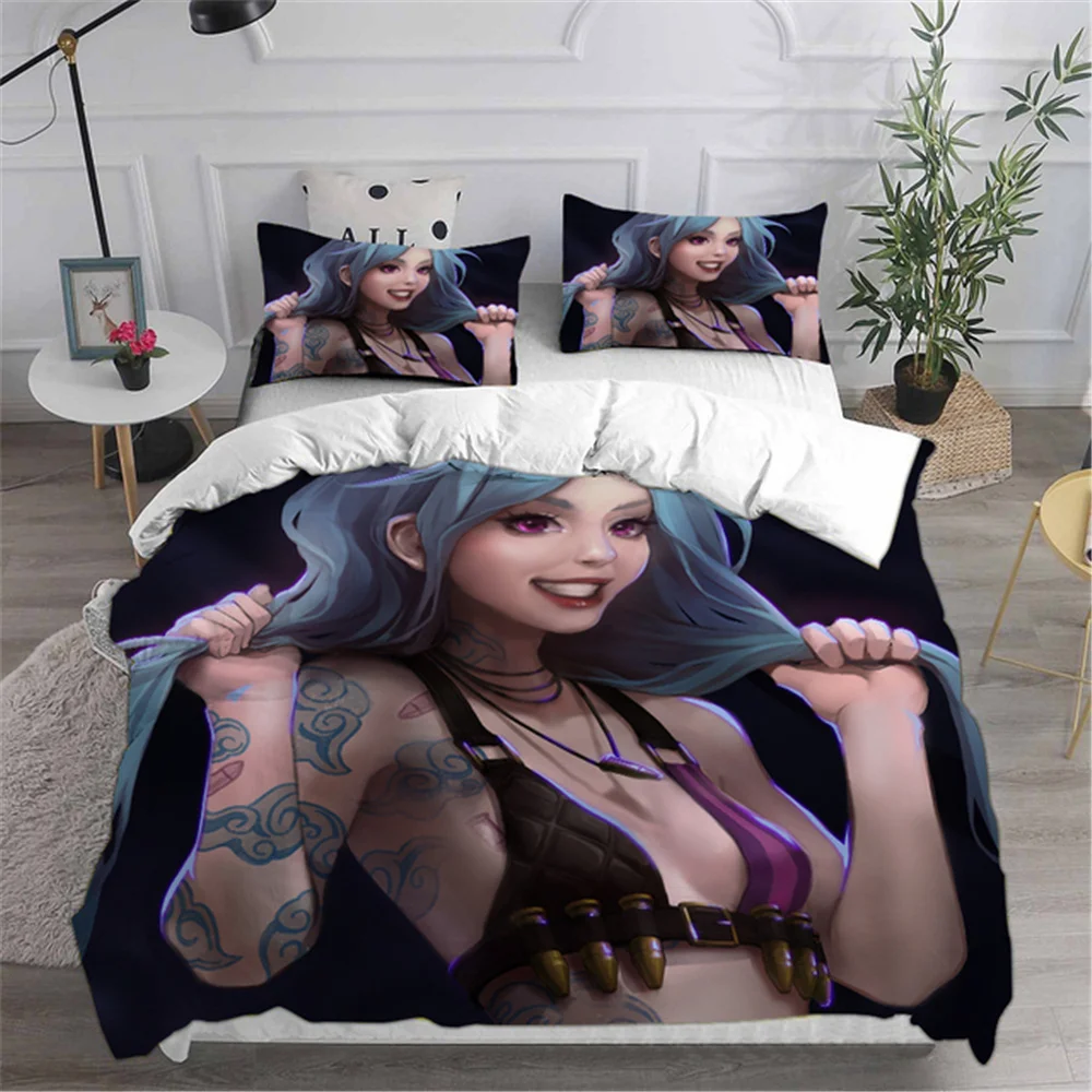 Bedding Sets LOL Jinx Arcane Australia /Europe/USA Full Queen King Size Quilt Duvet Cover Pillow Case 2-3 Pieces Sets