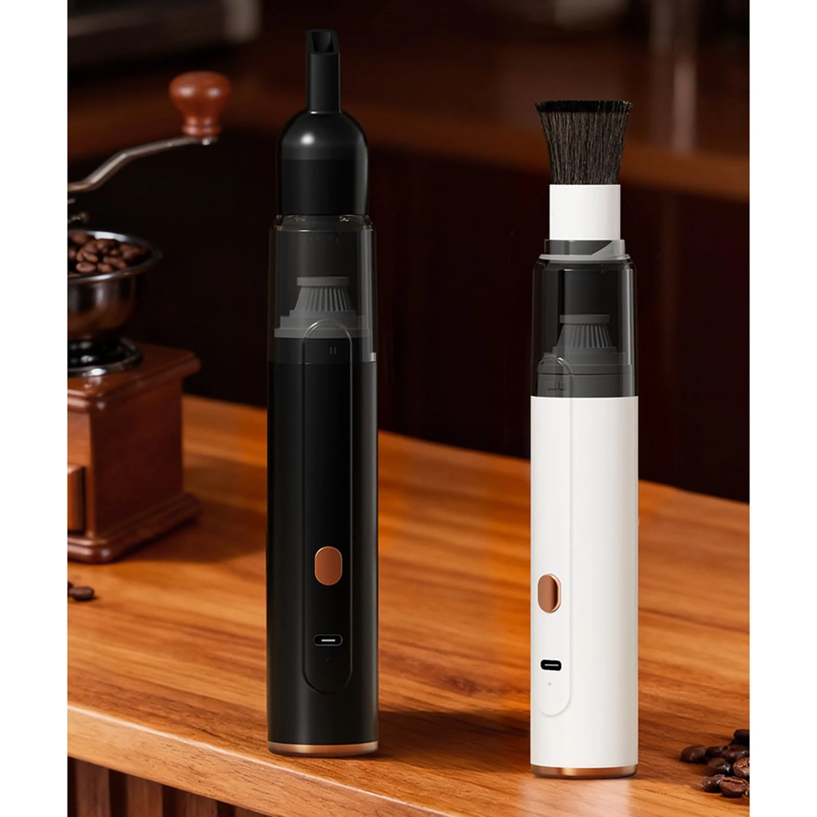 Portable Coffee Grinder Cleaner 3 In 1 Suction Blow Water Absorption Mini Vacuum For Car Desktop Coffee Powder Cleaning