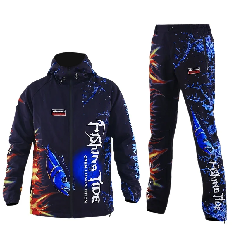 

Зимняя куртка для рыбалки на открытом воздухе, комплект теплой одежды, флисовая толстая дышащая приманка для соревнований по рыбалке, костюмы для морской рыбалки, водонепроницаемые