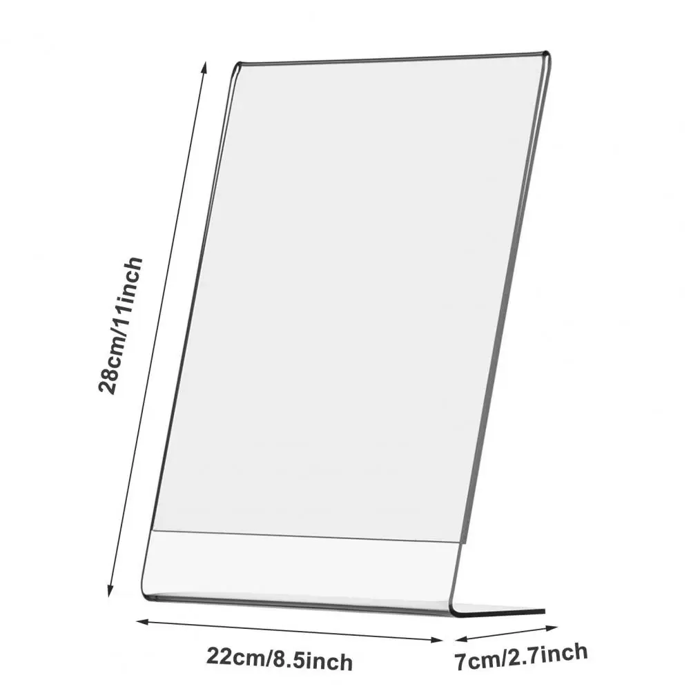 شفاف أكريليك عرض موقف مكتب الجرف Hh جودة عرض بطاقة حامل مكتب الأعمال حامل سطح المكتب حامل 8.5*2.7*11 بوصة