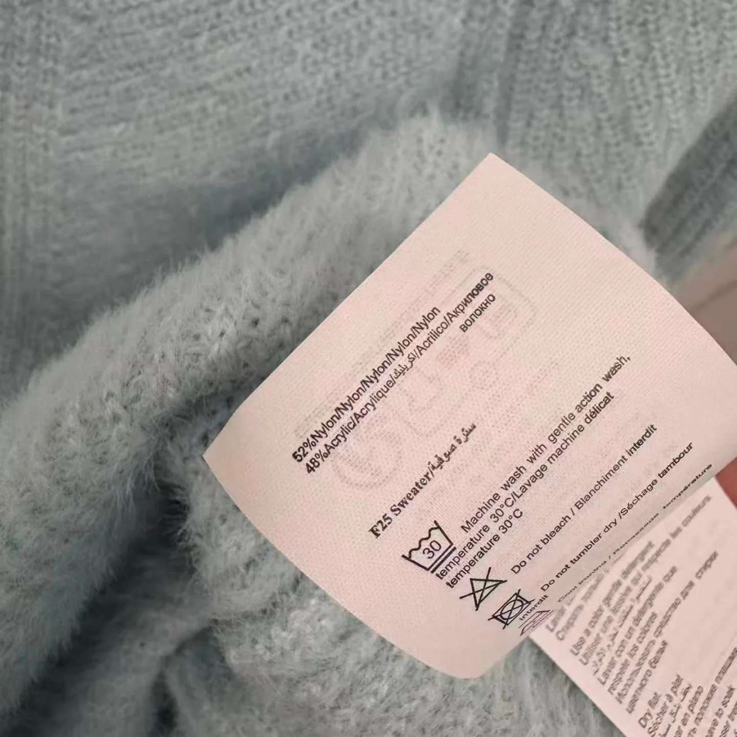 Pull rond ample tricoté Ne bleu lac automne hiver femme Faion doux paresseux Sle chaud trajet Sle couleur Pure