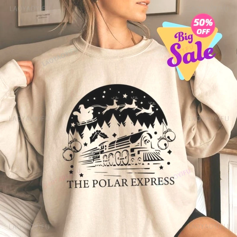 Polar Express Christmas Sweatshirt Polar Express Ticket Hoodie Christmas Holiday Sweater Vintage Christmas Sweatshirt Streetwear