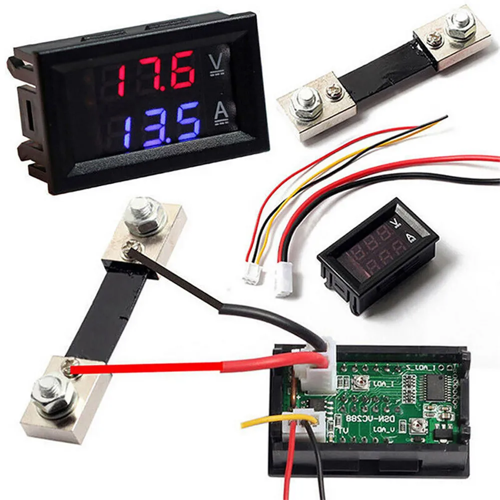 1 Pc 10/50/100A Voltmeter Ammeter LED Dual Digital Voltage Ammeter Tester Meter Electronic Digital Voltmeter Ammeter Tester