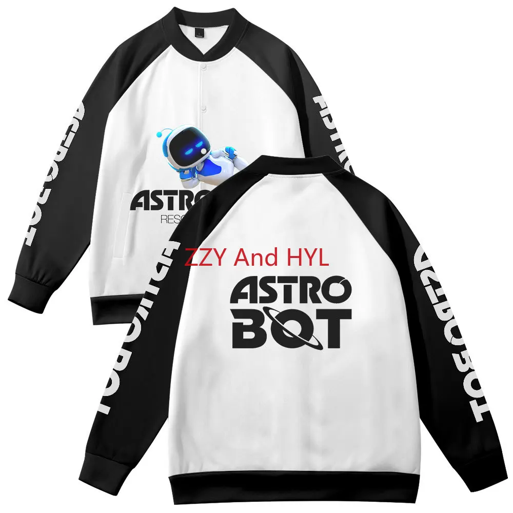 Game ASTRO BOT 3D Print Baseball Jacket Women Men Bomber Jacket Outerwear Streetwear Hip Hop Baseball Uniform Astrobot Costume