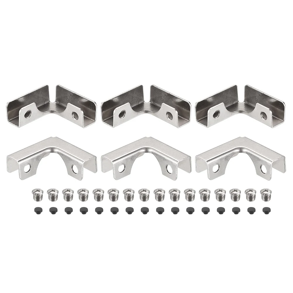 5.2*5.2*1.9cm Glass Fixing Clips Cabinet Hardware Nickel-Plated Finish Non-Slip Hole Filler Supports 10-12mm Glass