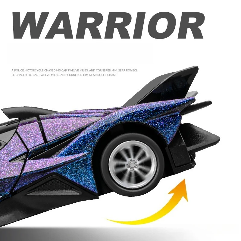 1:36 아폴로 프로젝트 EVO Supercar 시뮬레이션 다이캐스트 금속 합금 모델 자동차 사운드 라이트 풀백 컬렉션 어린이 장난감 선물