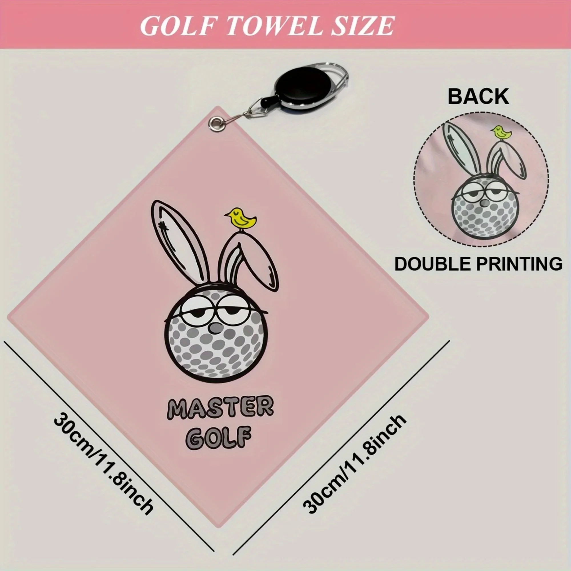 عدد 2 من مناشف الجولف الفاخرة ذات الطراز الجديد، وطباعة مزدوجة الجوانب، فائقة الامتصاص وسريعة الممتعة وهدايا إبداعية للرجال والنساء.