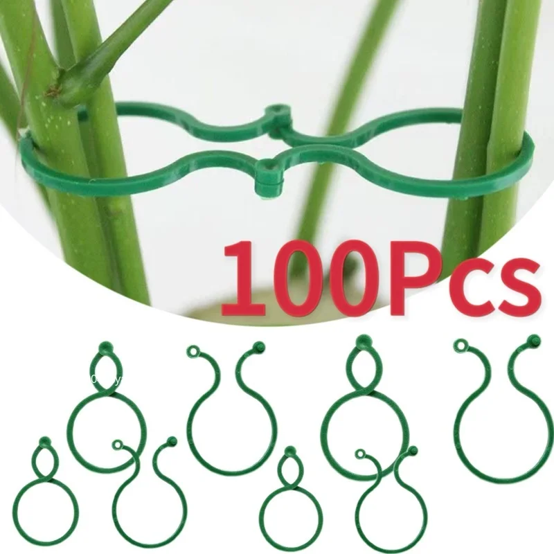 50/100Pc Garden Plant Clips For Vegetable Growing Upright Plant Holder ...