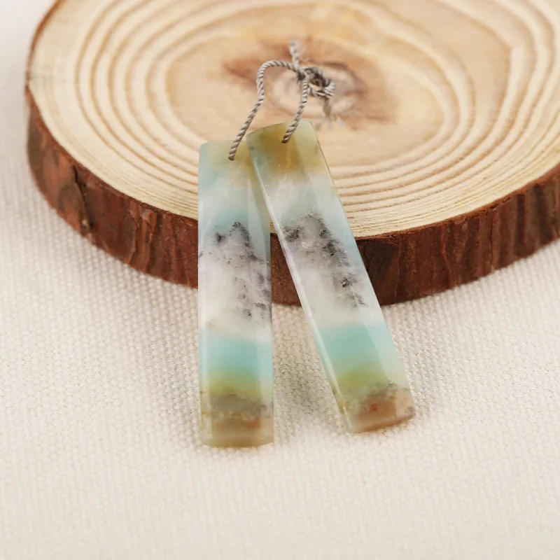 

B&F Rectangle Amazonite Stone Beads, Handmade Natural stones beads, Polished Stones for jewelry Making Supplies