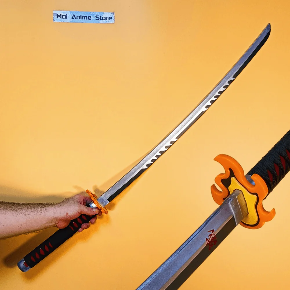 40インチの本物のフルサイズアニメ刀剣コスプレ小道具、実物大の日本の刀剣、侍アクションフィギュア、未研磨のおもちゃギフト