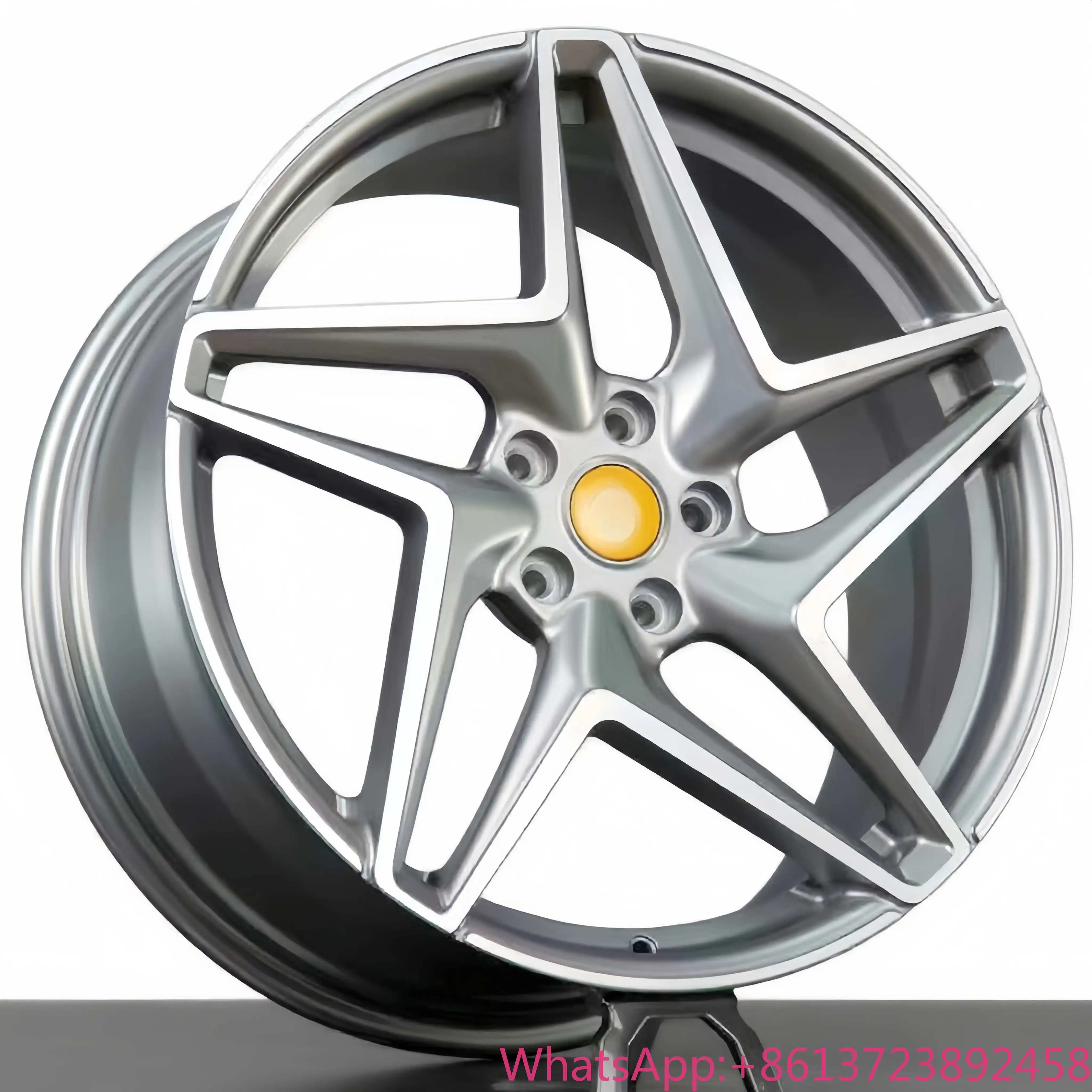 Bku Forged Monoblock for Ferrari F8 Tributo 458 Spider 488 GTB 812 F430 360 Wheel 19 20 21 Inch Five Spoke 5x108 Alloy Rim