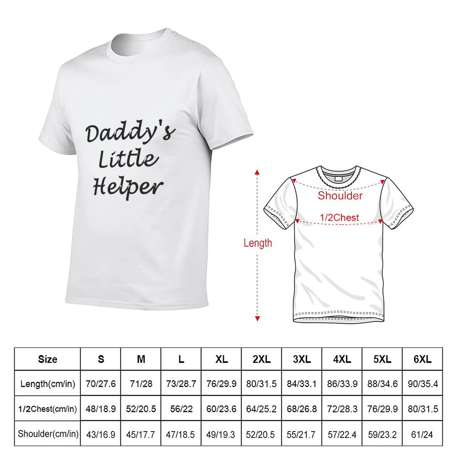 Daddy's Little Helper T-Shirt Plus Size Street Style Tee