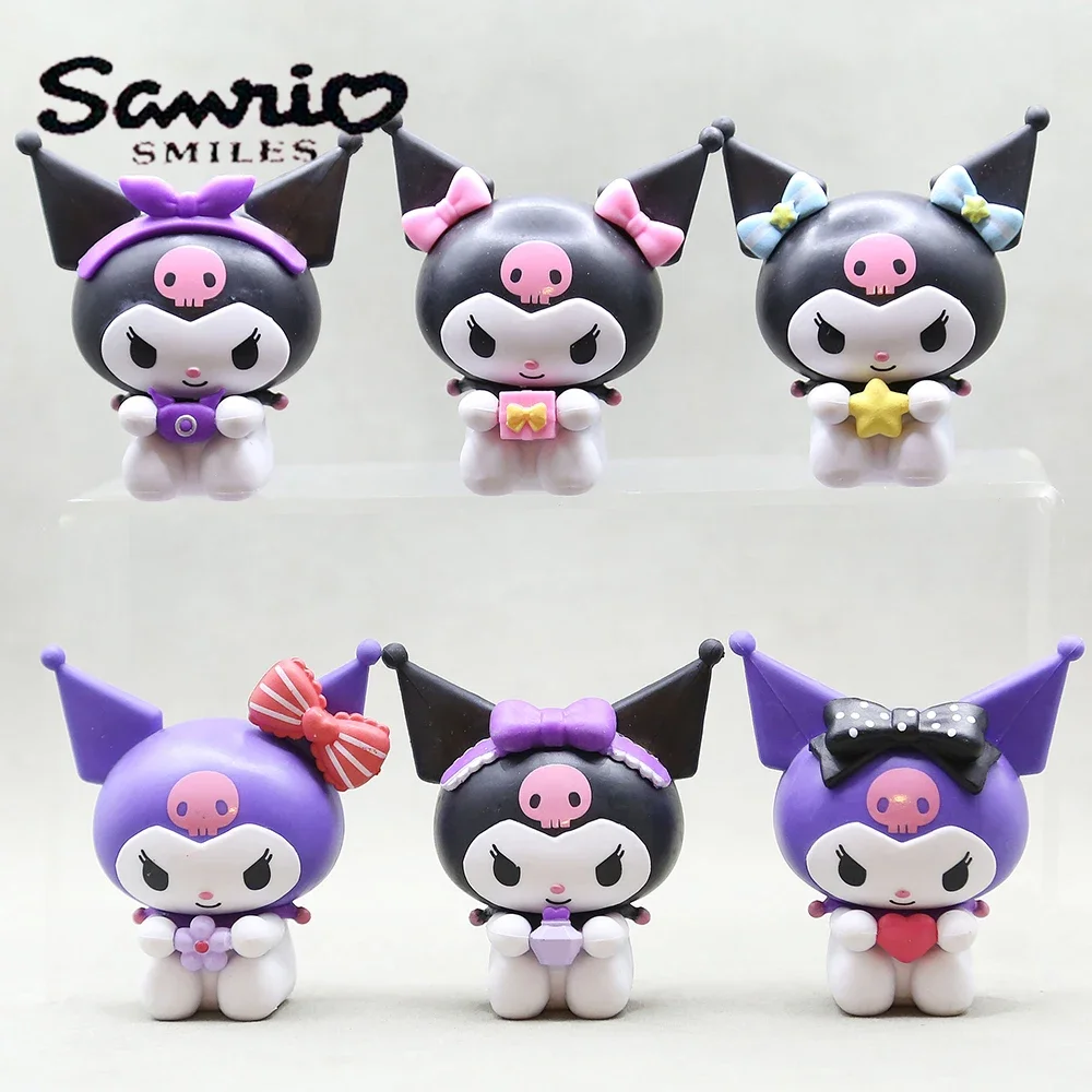 

Фигурка Kuromi Sanrio 8 см, мультяшная Аниме кукла из ПВХ, кавайный торт, Рождество, «сделай сам», брелок, подвеска, подарки, игрушки для девочек, детей