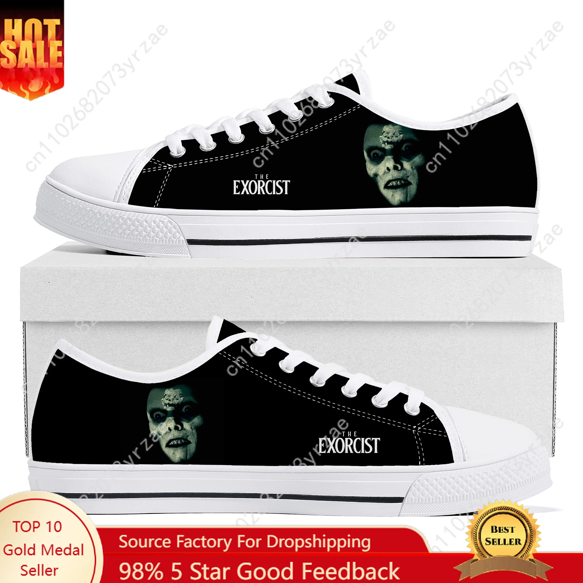 

The Exorcist Low Top High Quality Sneaker Mens Womens Teenager Canvas Sneaker Personalized Casual Shoes Patterns Customize Shoes