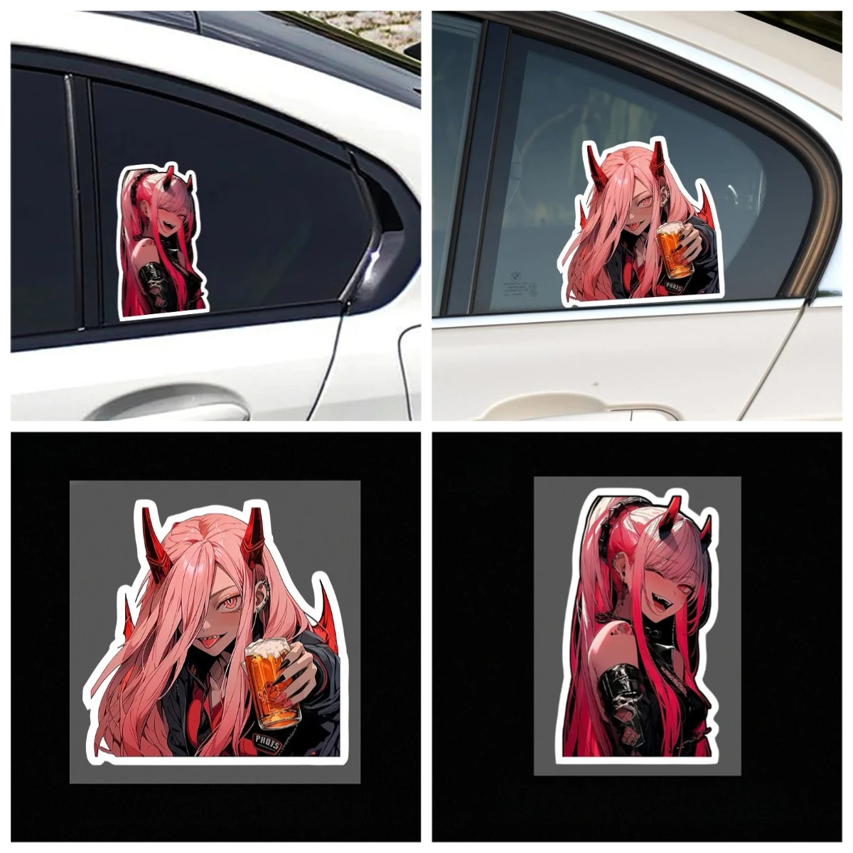 

Anime Car Sticker Vinyl Decal Waterproof for Car Window Bumper Motorcycle Helmet JDM Style Scratch Resistant Exterior Decor