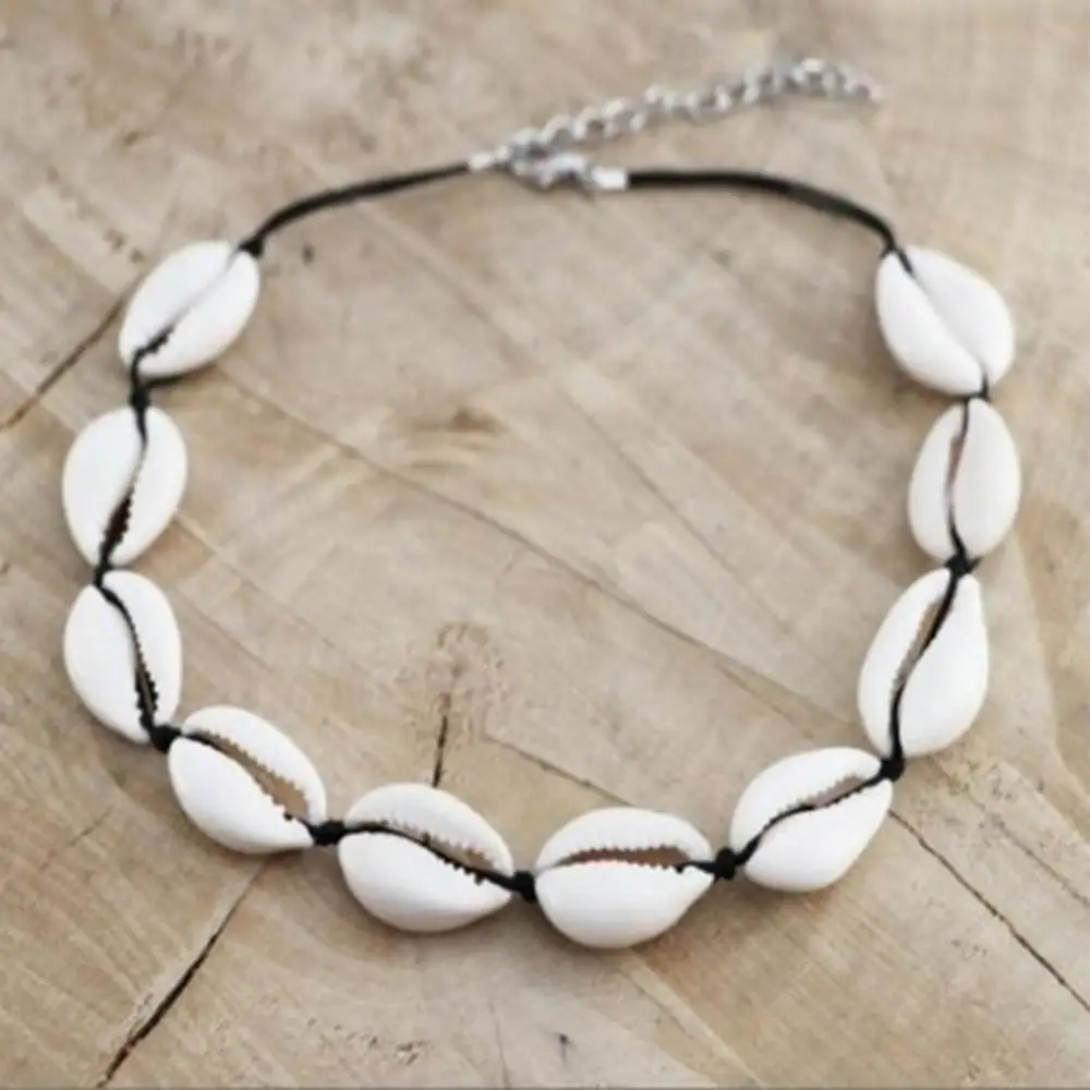 100Pcs Pendant Necklace Shell Cowry with Gap DIY Bracelet Necklace Anklet Ornament Jewelry Making