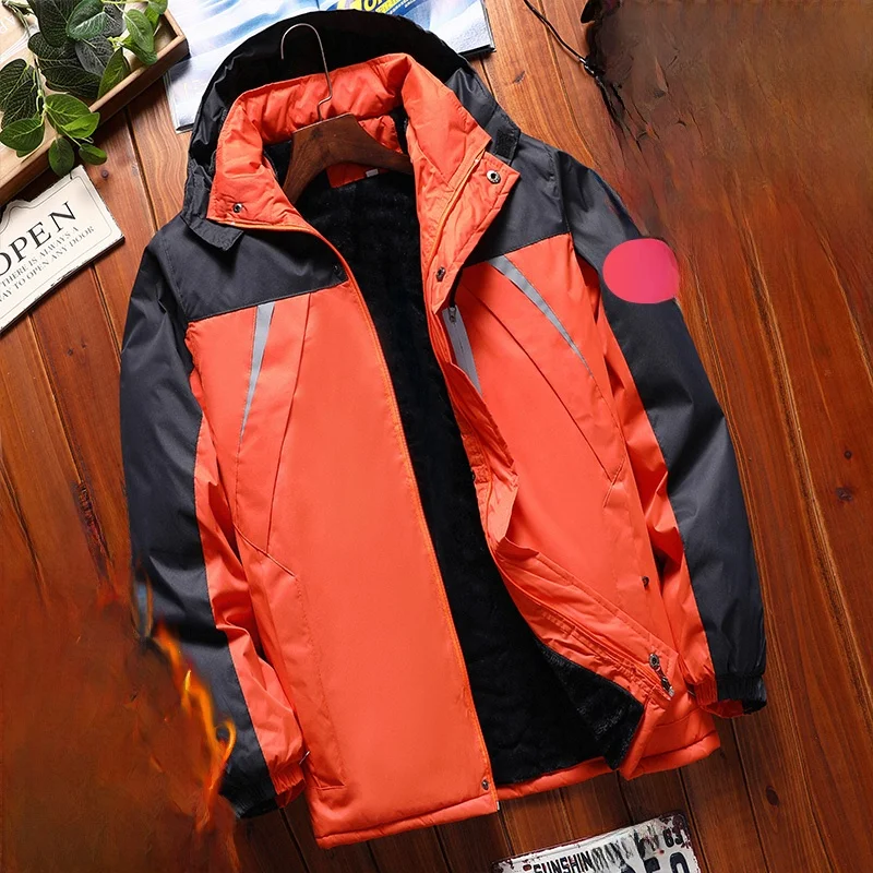 

Thiened Single-layer Loose Men's Jaet Winter Workwear Windproof Spor Outerwear Resistant to Wear And Tear Casual Coat