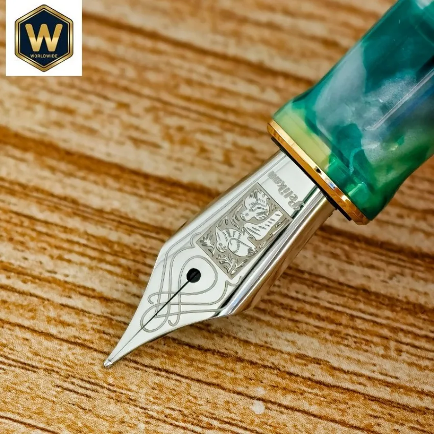 For No.6 Long Knife Durable Fountain Pen Nib - Fine Carving 35, Bird Carving Hand Polishing, EF/F Nibs for Calligraphy Students