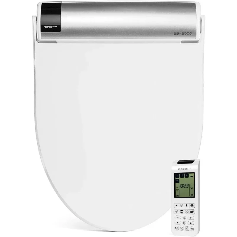 Bliss-BB2000 Elongated White Smart Toilet Seat, Premier Class, Unlimited Warm Water, Wash, Bidet Seat, Remote Control