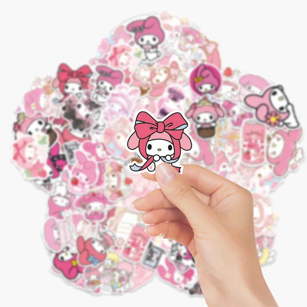 

10/30/50pcs Cute My Melody Sanrio Anime Stickers Cartoon Waterproof Sticker DIY Suitcase Phone Laptop Graffiti Decals Wholesale